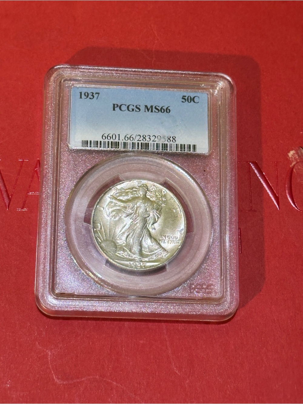 1937 Walking Liberty Half Dollar PCGS MS66 90% Silver Coin